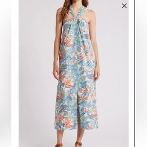 Faherty Bay Twist Seersucker Halter Dress size medium